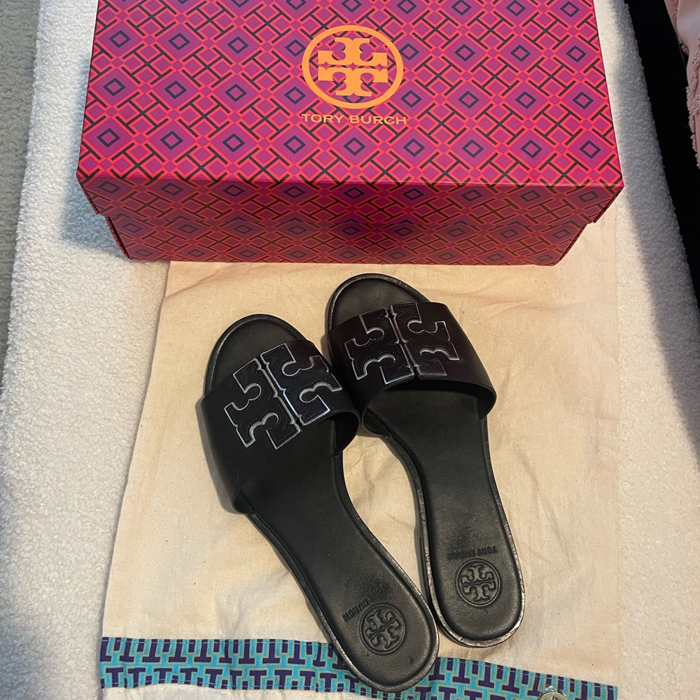Tory Burch Double T Slide